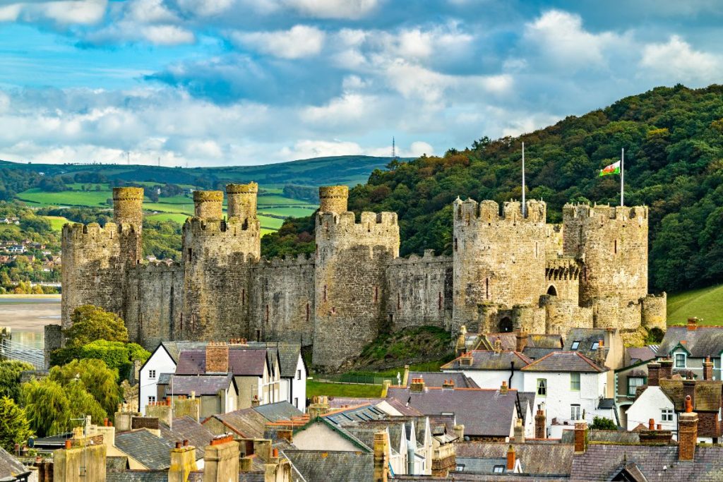 Conwy Castle exterior from the medieval town North Wales β UNESCO World Heritage Site