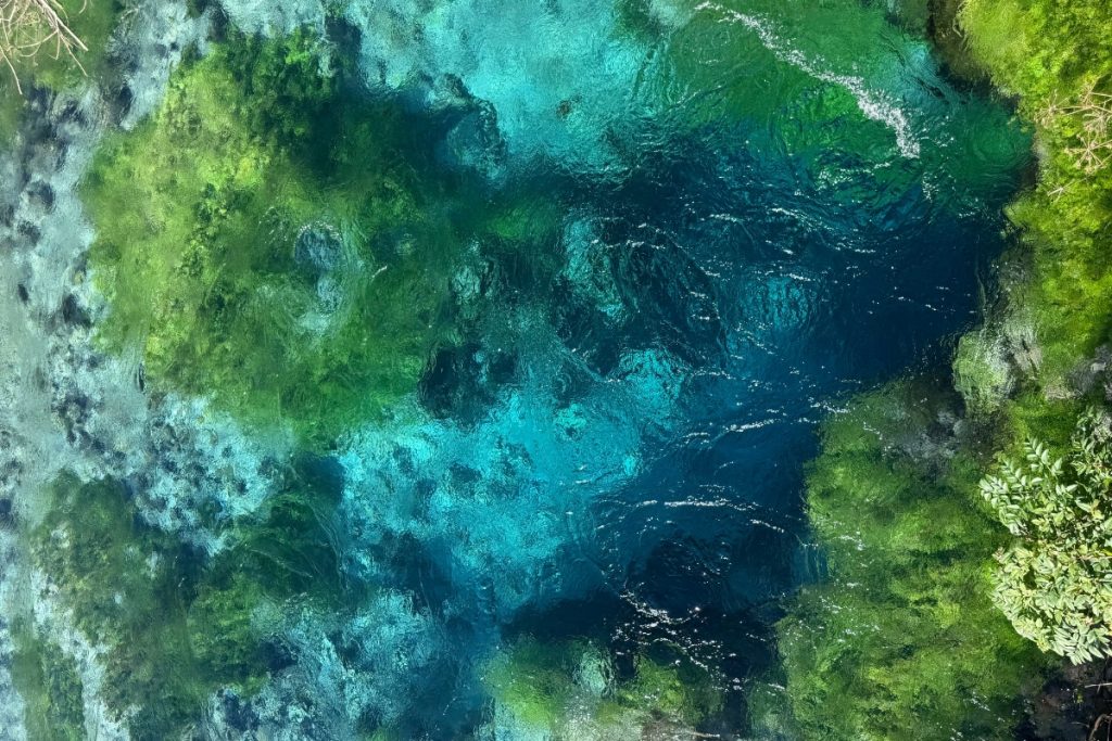 Blue Eye spring Albania Syri i Kaltër crystal clear blue water