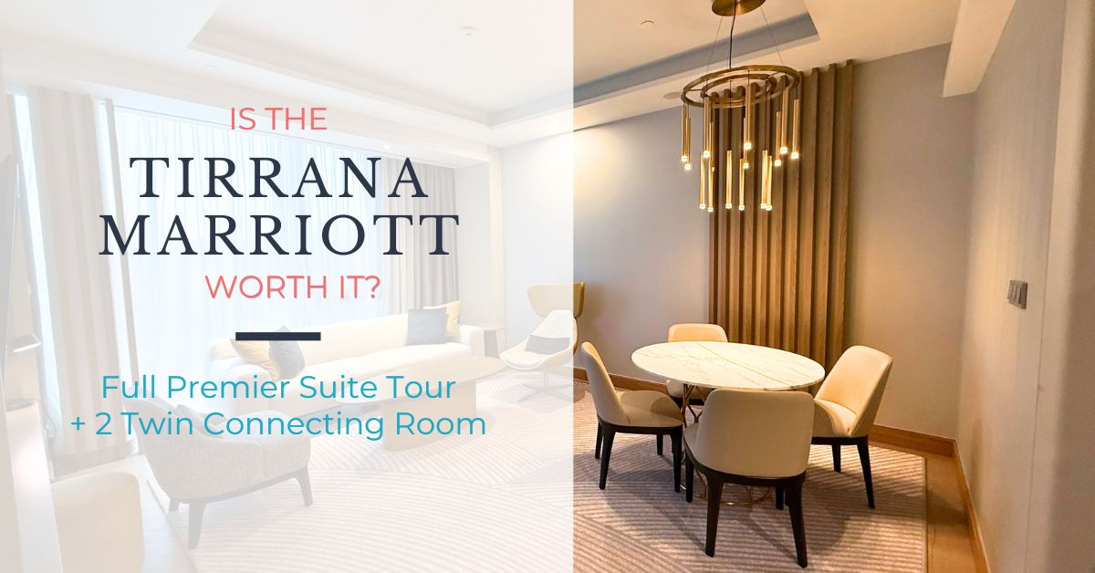 Premier Suite living room at the Tirana Marriott, separate sitting area with city views
