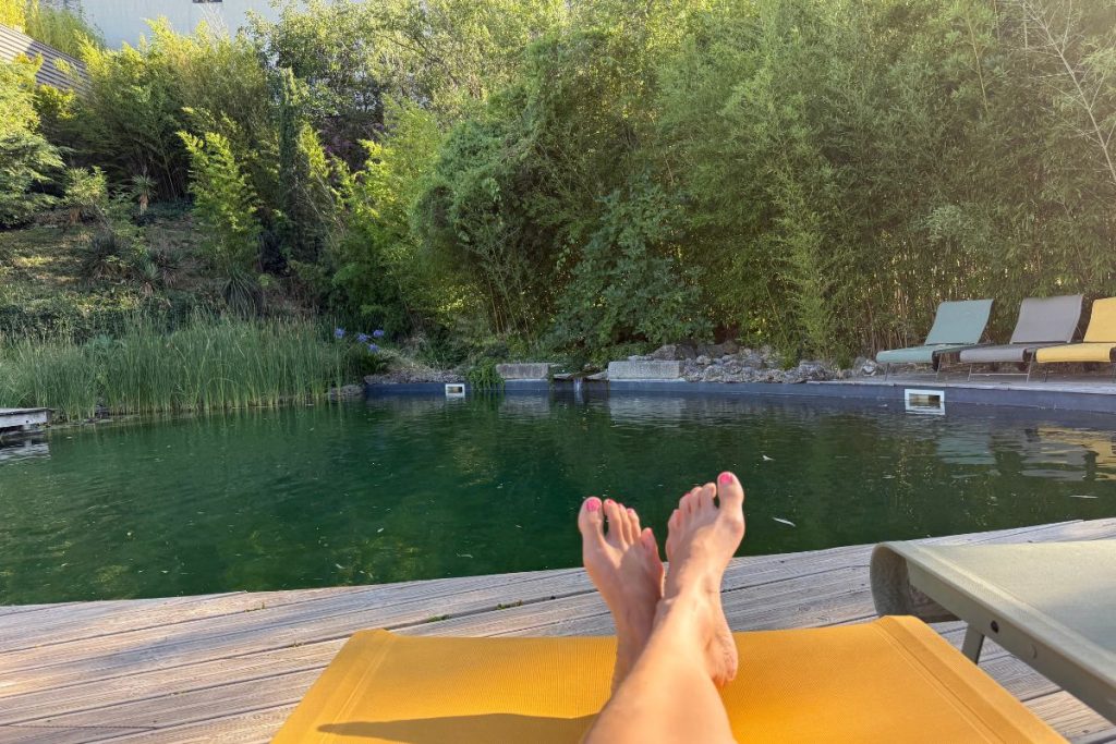 Domaine Riberach's plant-filtered natural pool