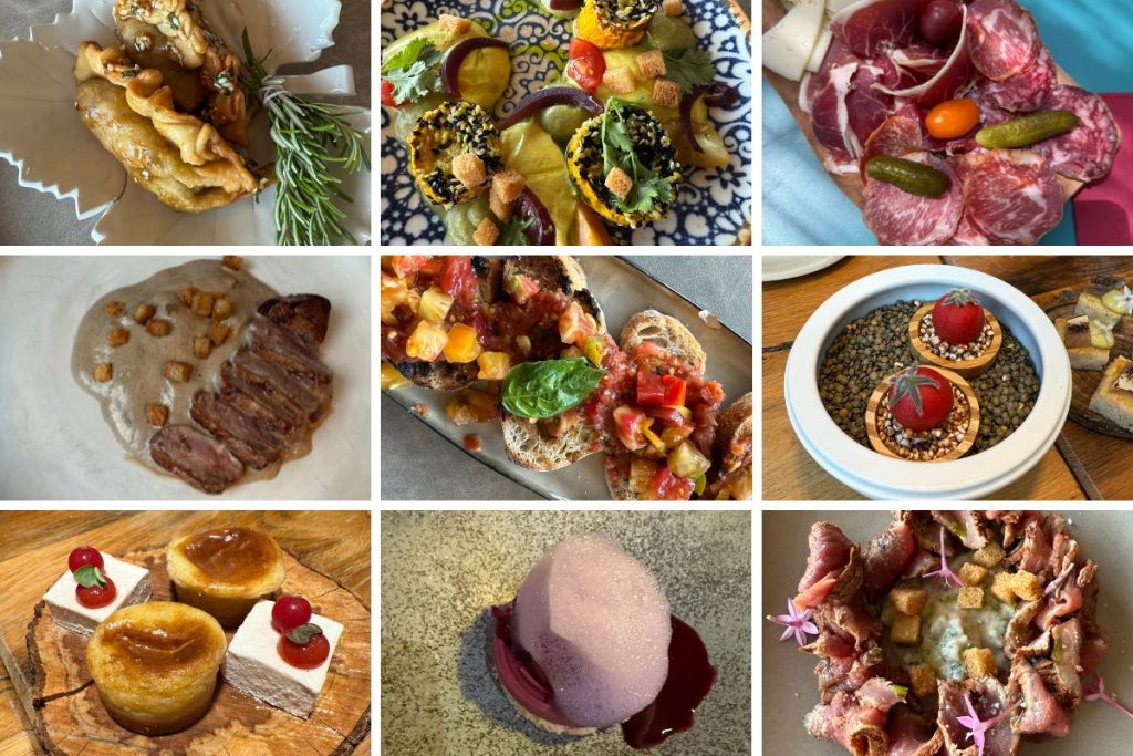 Meals from Domaine Riberach's three on-site restaurants: La Coopérative, Le Cargol 21, and Comptoir-Cave